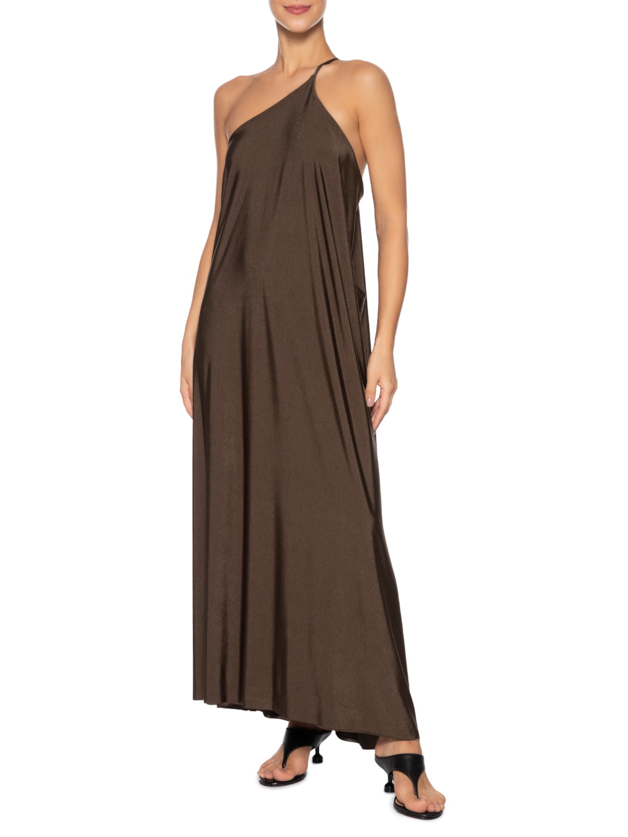 Vestido Alga Marrom Marina Bitu