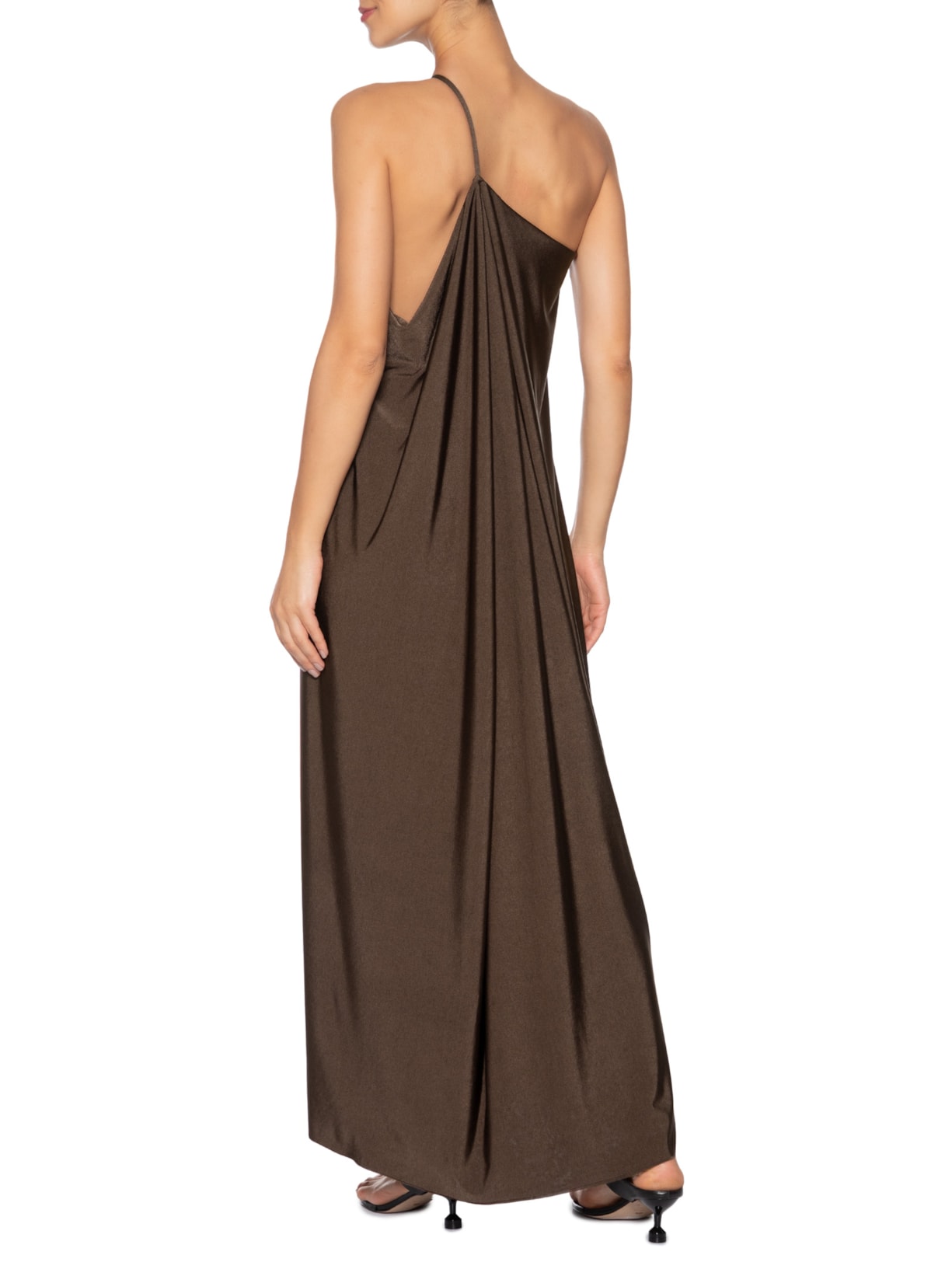 Vestido Alga Marrom Marina Bitu
