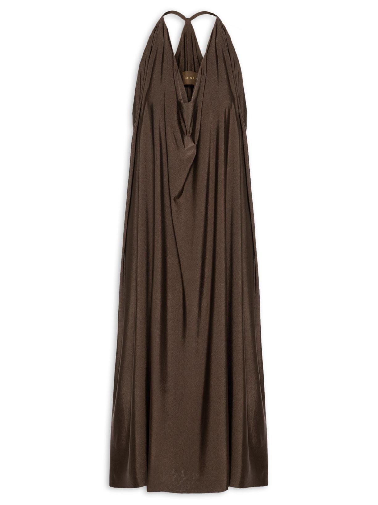 Vestido Alga Marrom Marina Bitu