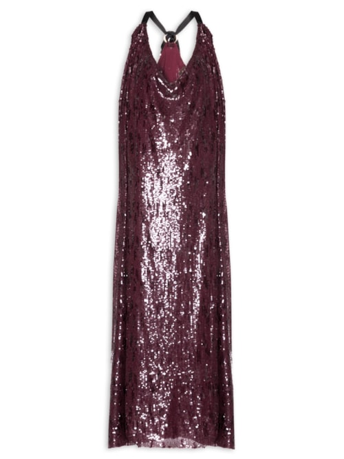 Vestido Alga Paetê - Vermelho