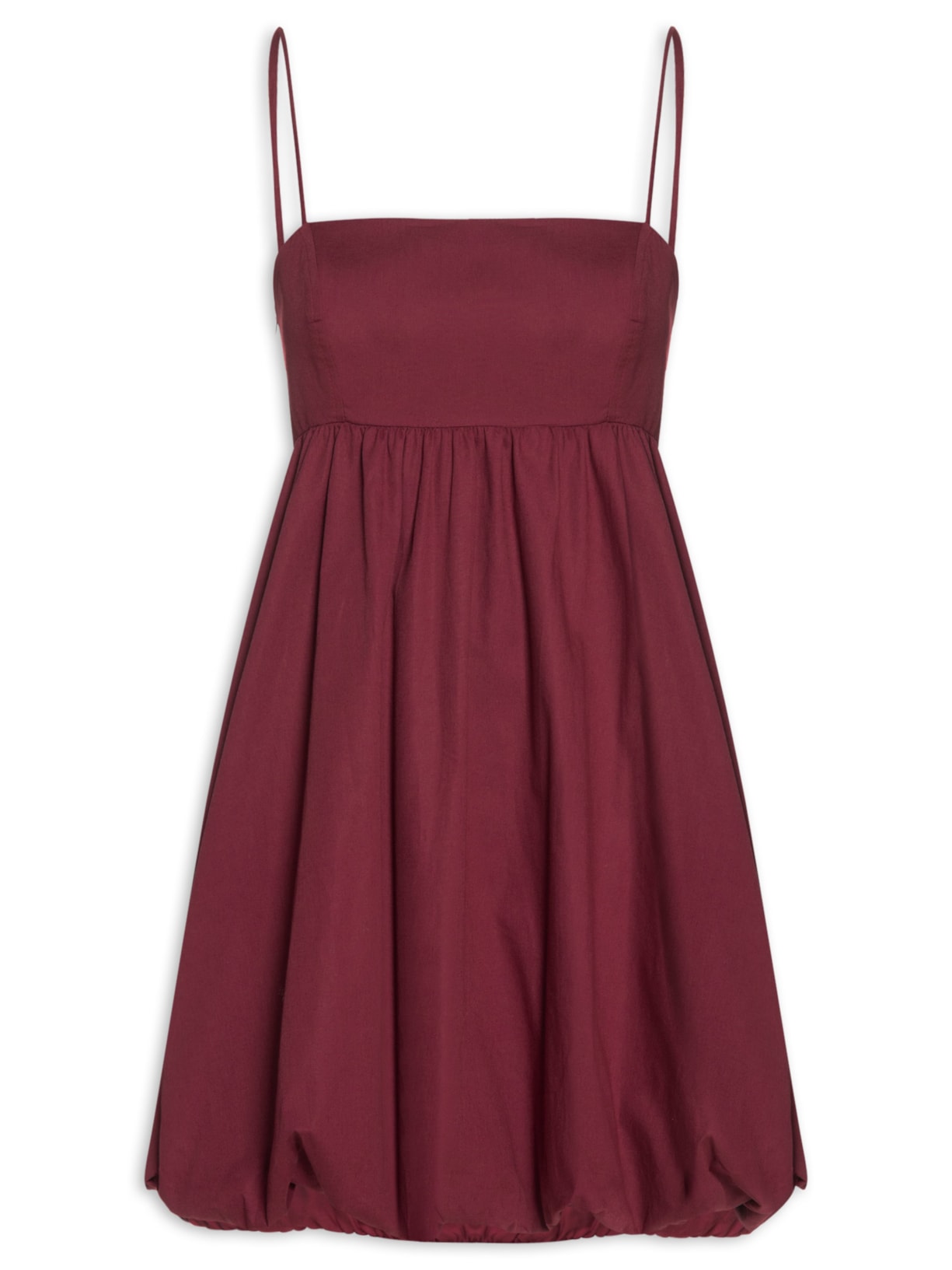 Vestido Algodão Balonê - Vermelho