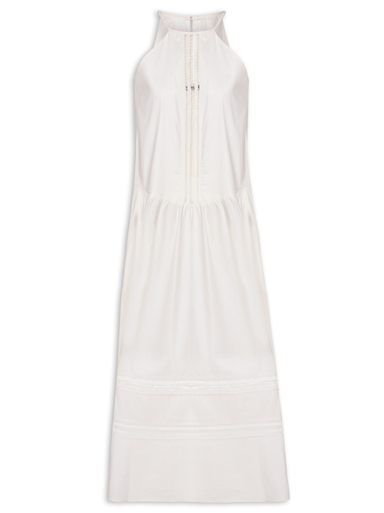 Vestido Algodão Entremeio - Branco