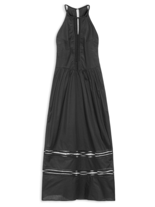 Vestido Algodão Estremeio - Preto