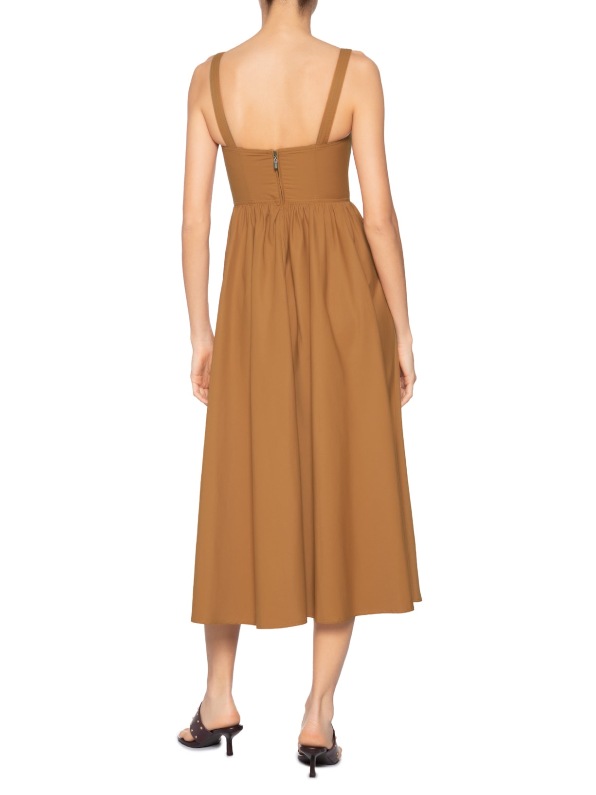 Vestido Algodão Gengibre Marrom Animale