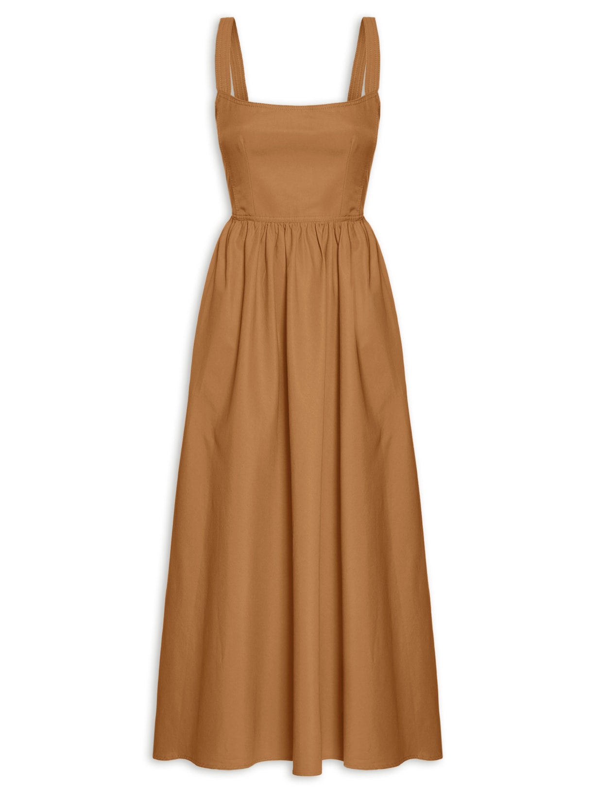 Vestido Algodão Gengibre - Marrom