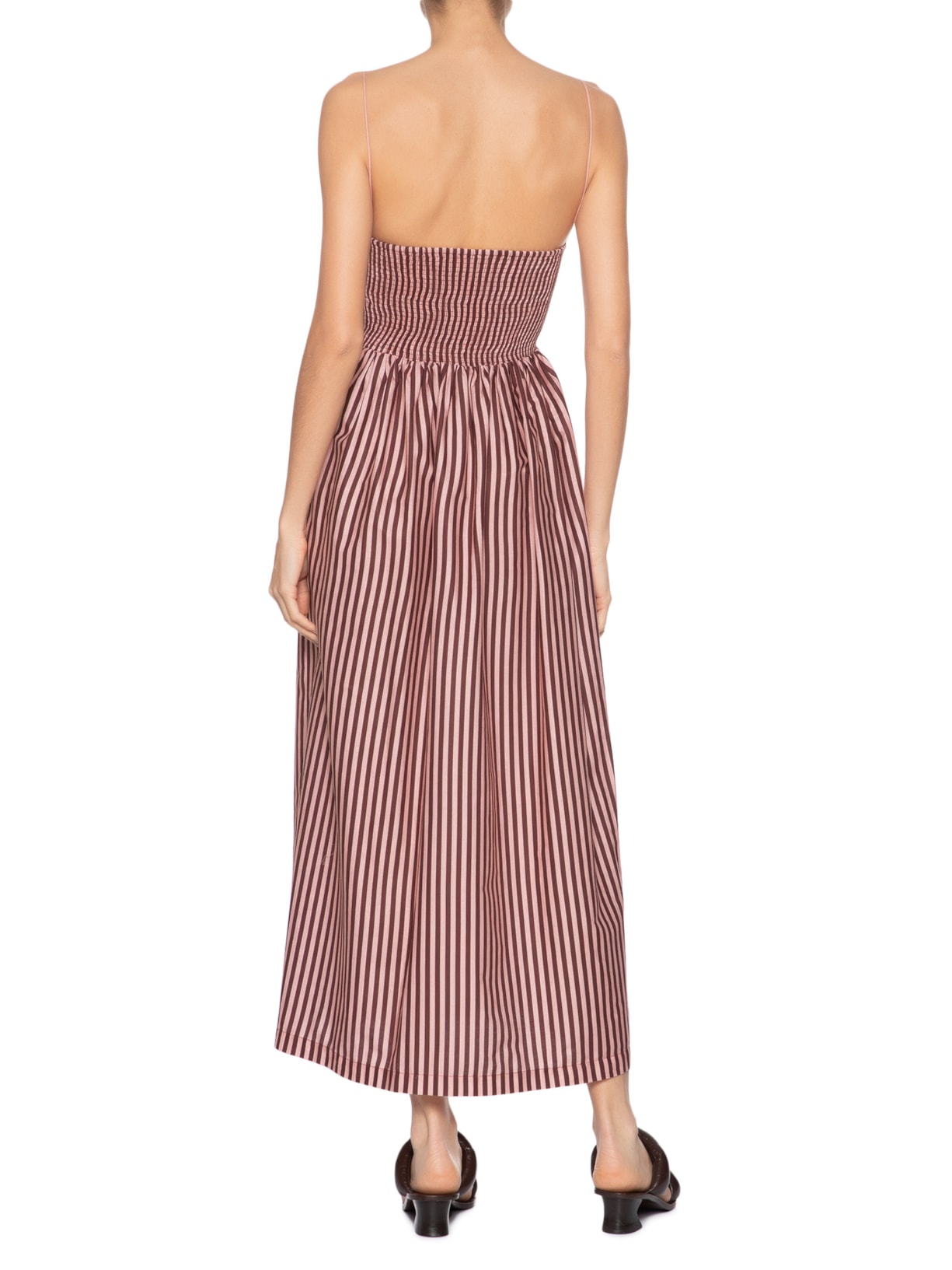 Vestido Algodão Listrado Rosa Paula Raia