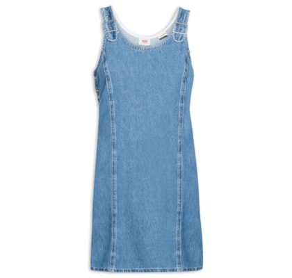 Vestido Aly Denim Jumper - Azul