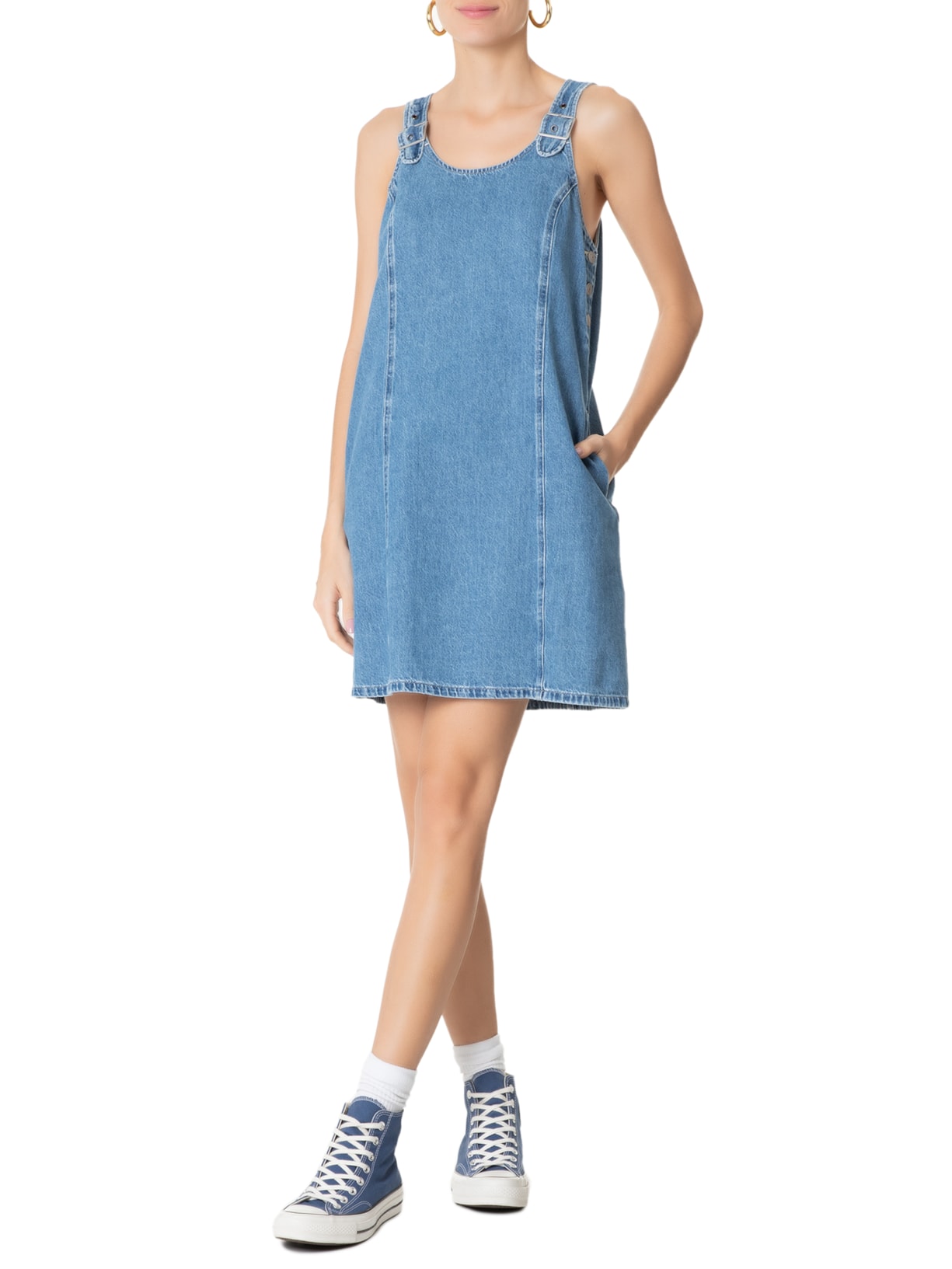 Vestido Aly Denim Jumper Azul Levi's