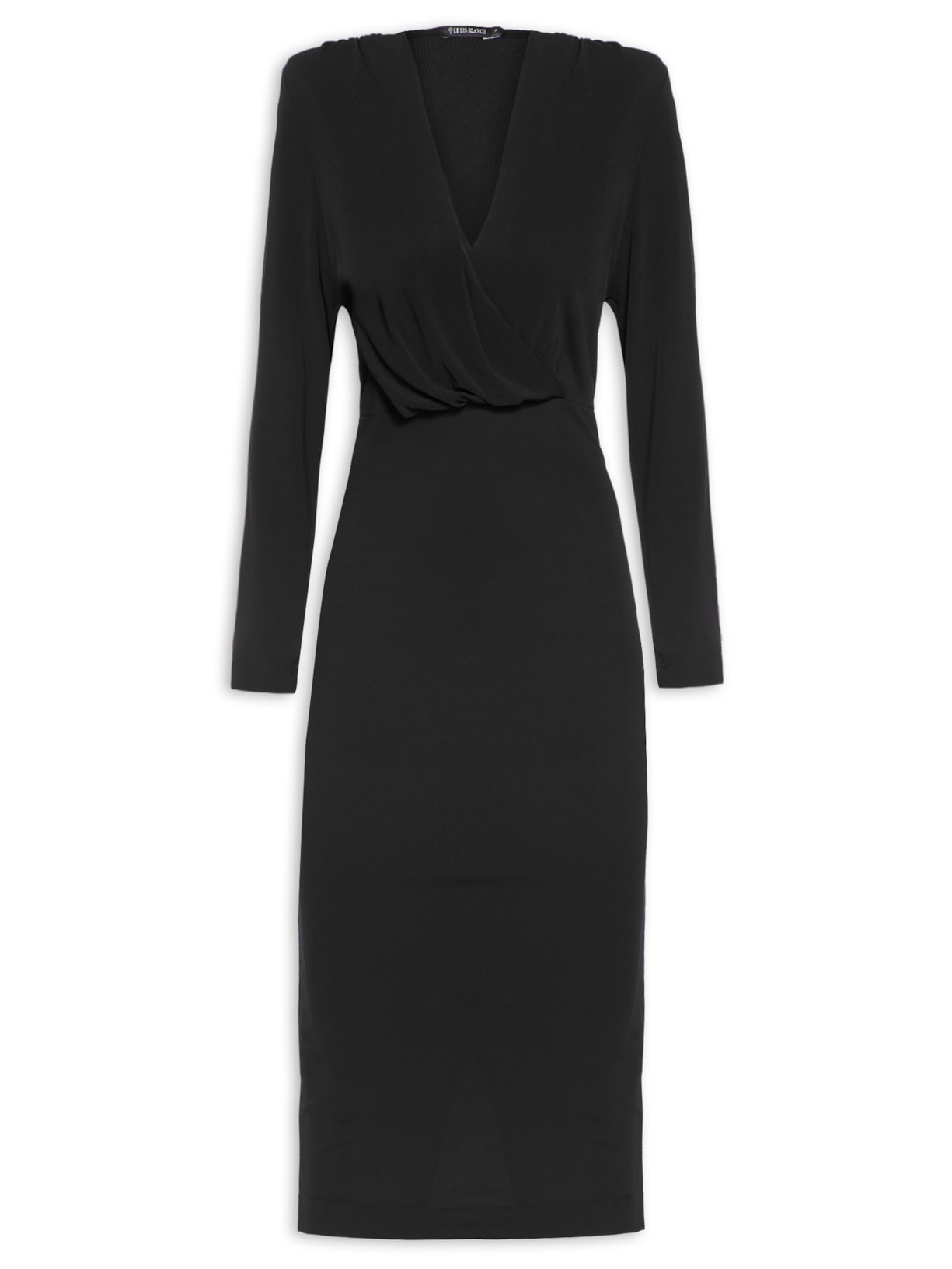 Vestido Amanda Manga Longa - Preto