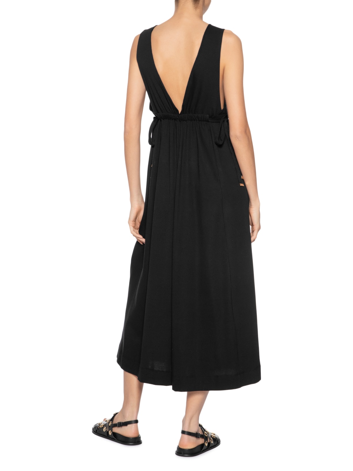 Vestido Amarração Preto Animale