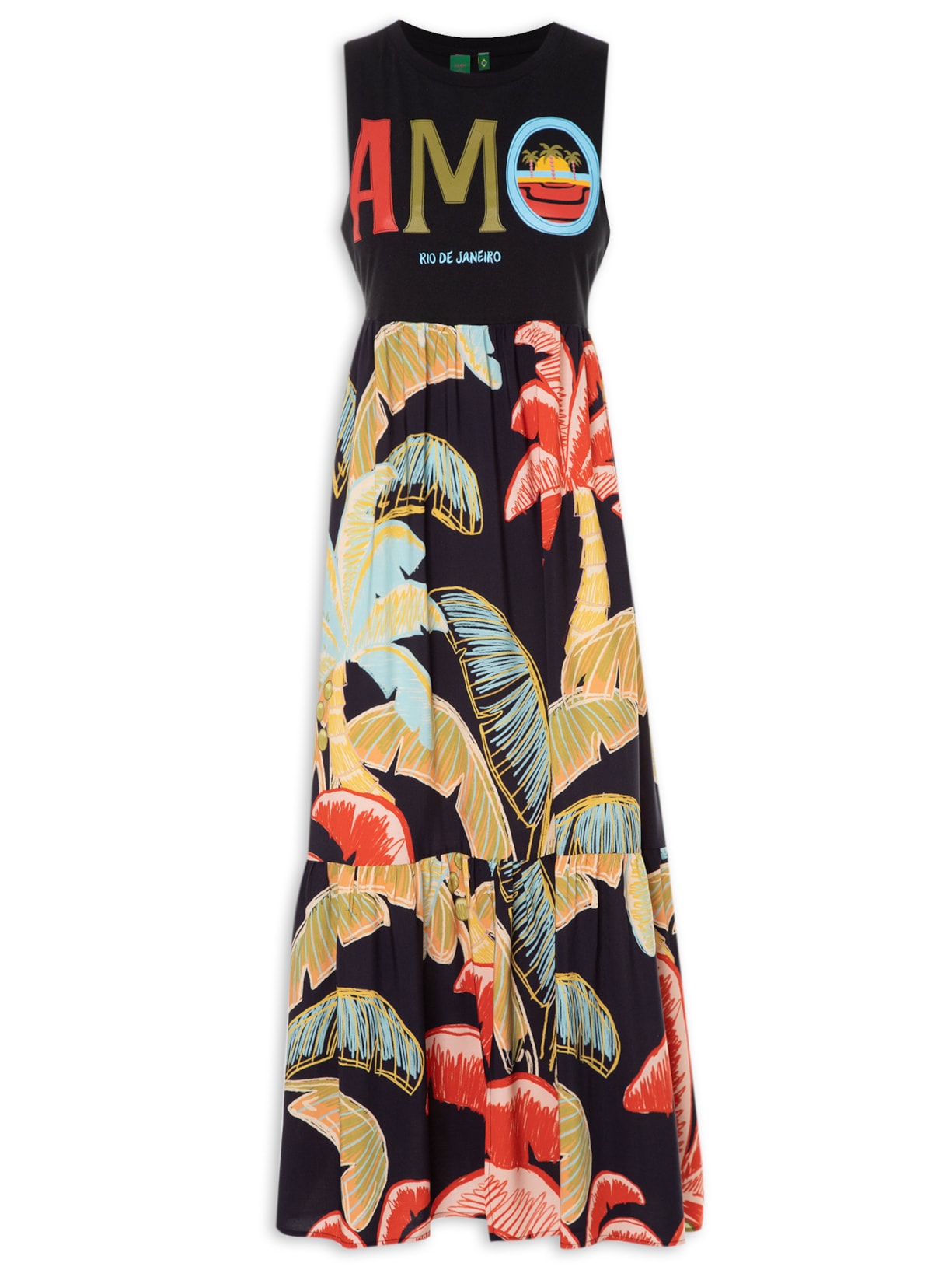 Vestido Amo Rio De Janeiro - Preto