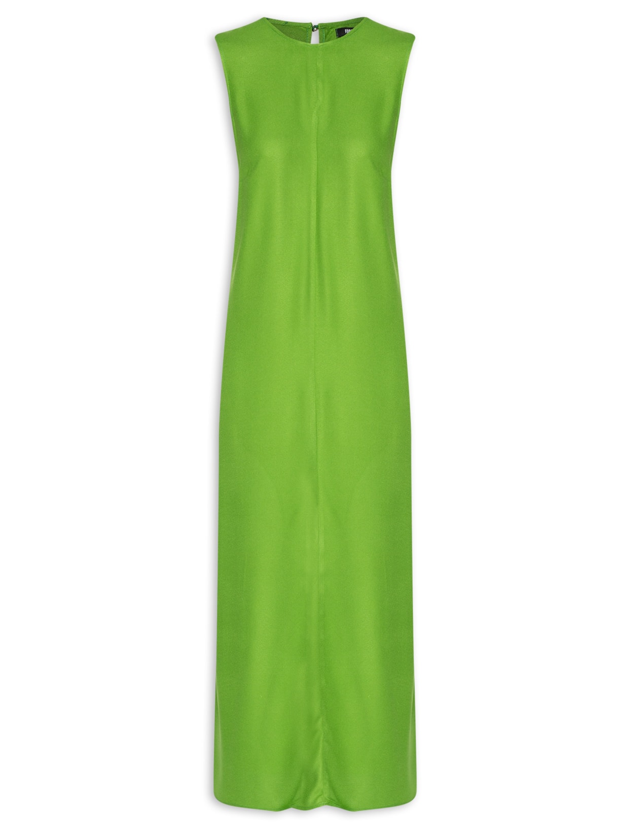 Vestido Amplo com Fenda - Verde