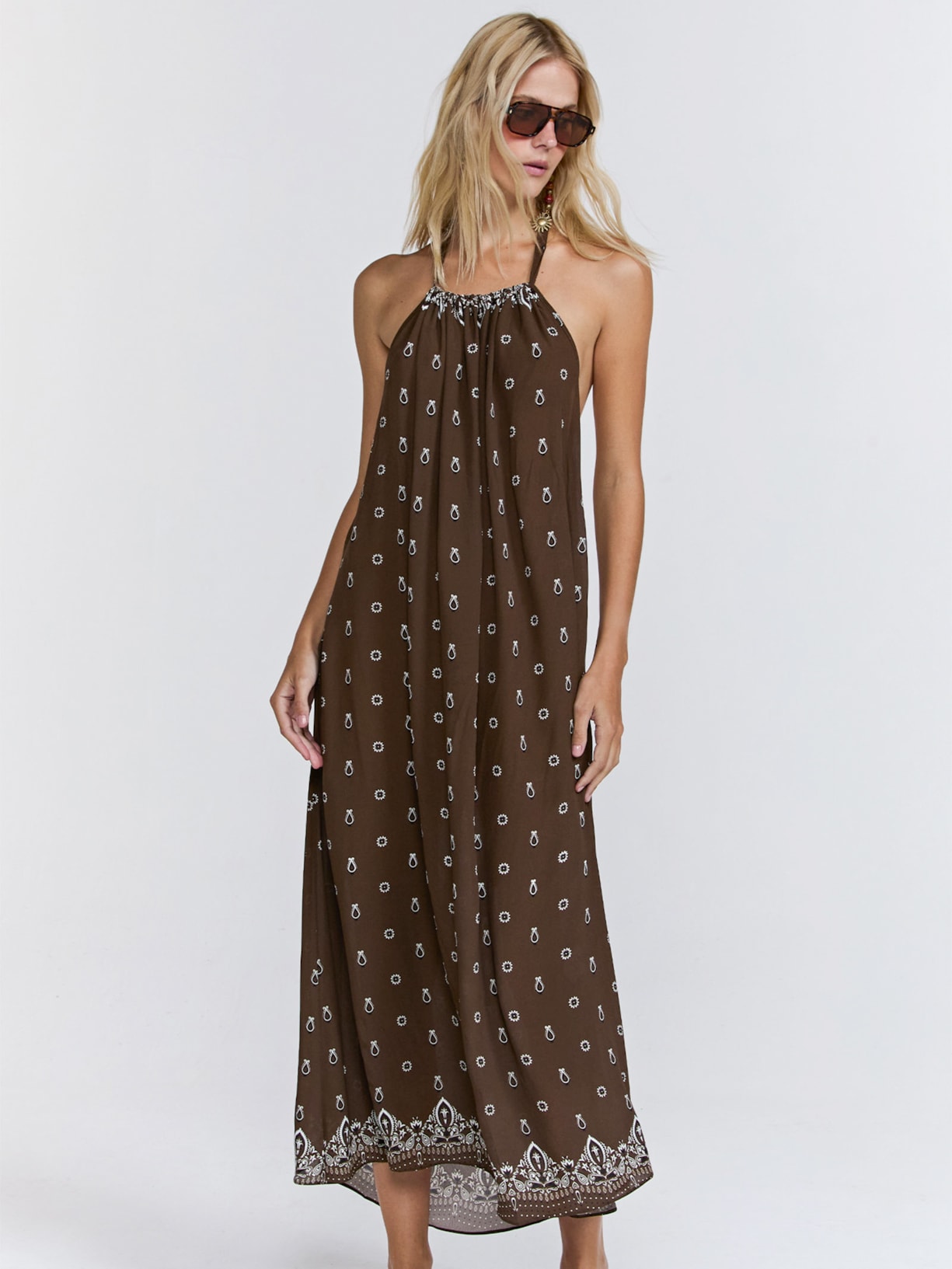 Vestido Andrea Marrom Triya