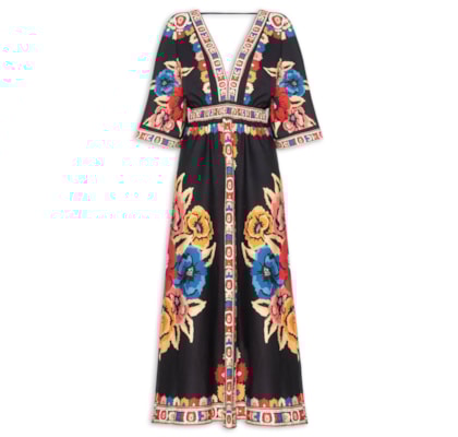 Vestido Antuerpia Lenço - Preto