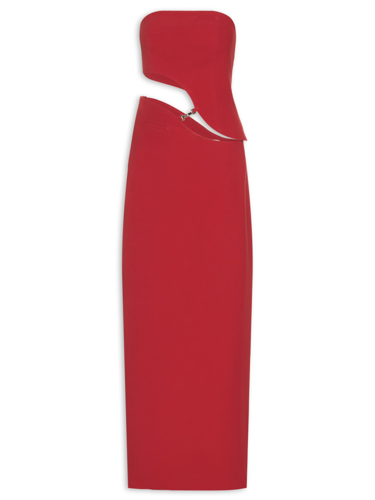 Vestido Argolista Crepe - Vermelho