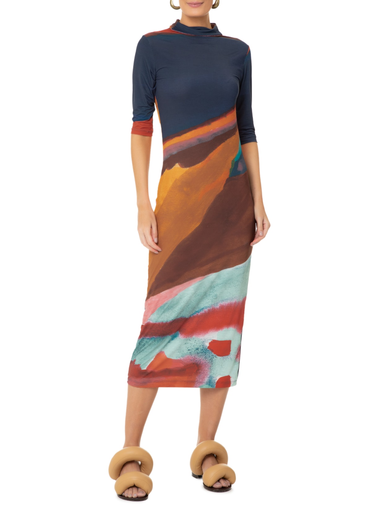 Vestido Arquipélago Azul Angela Brito