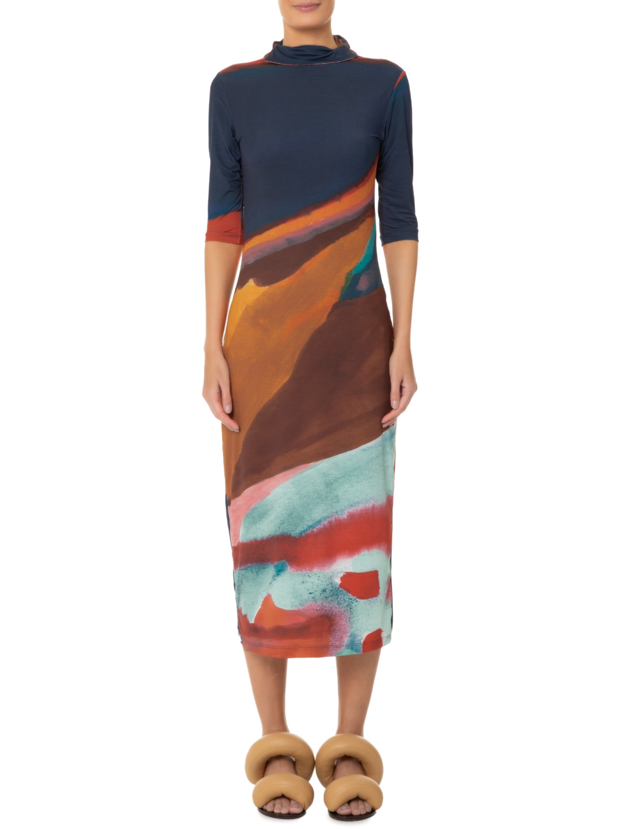 Vestido Arquipélago Azul Angela Brito