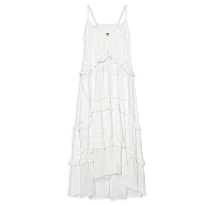 Vestido Artesanal Patch Romântico - Branco