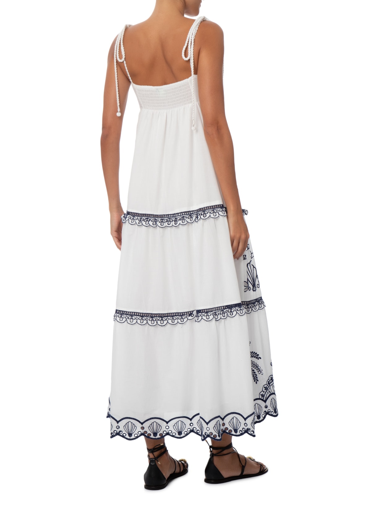 Vestido Artesanal Praia Posta – Off White Farm