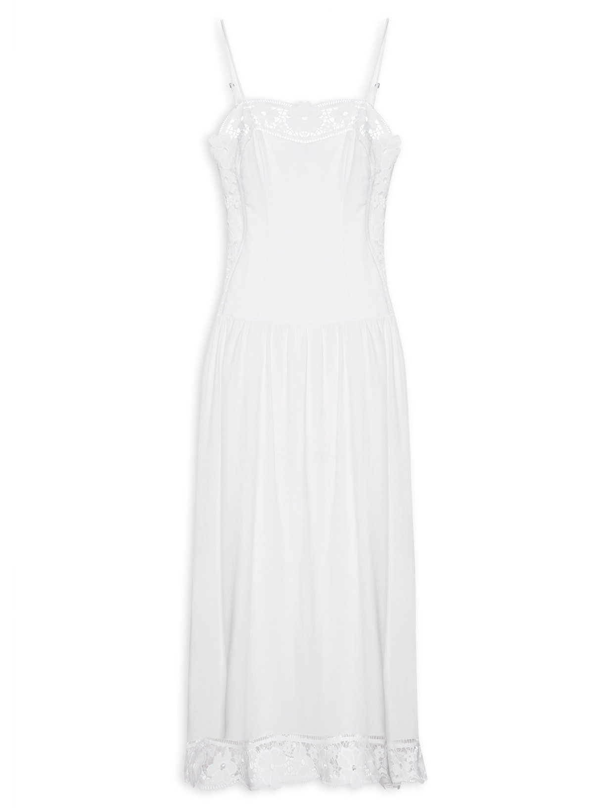 Vestido Artesanal Richelieu Deliro Tropi - Branco