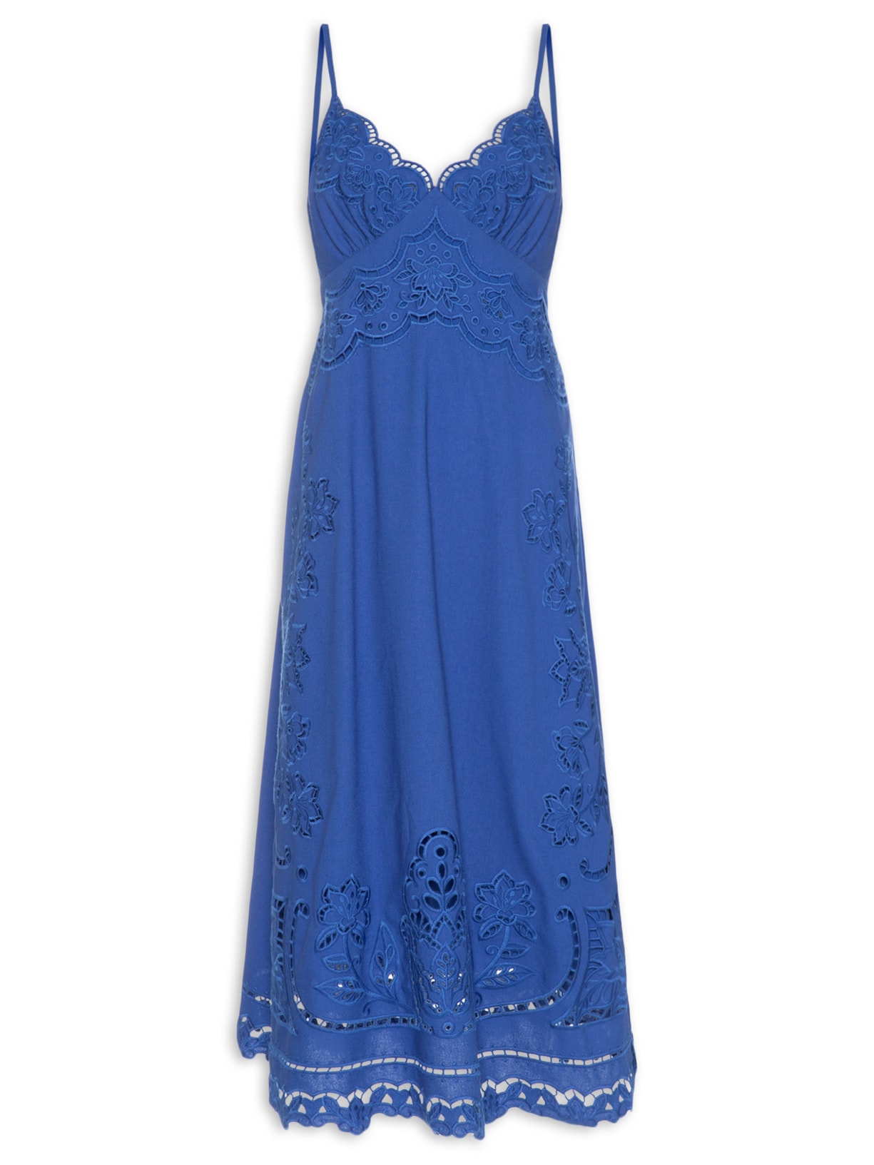 Vestido Artesanal Richelieu Florie Azul Farm