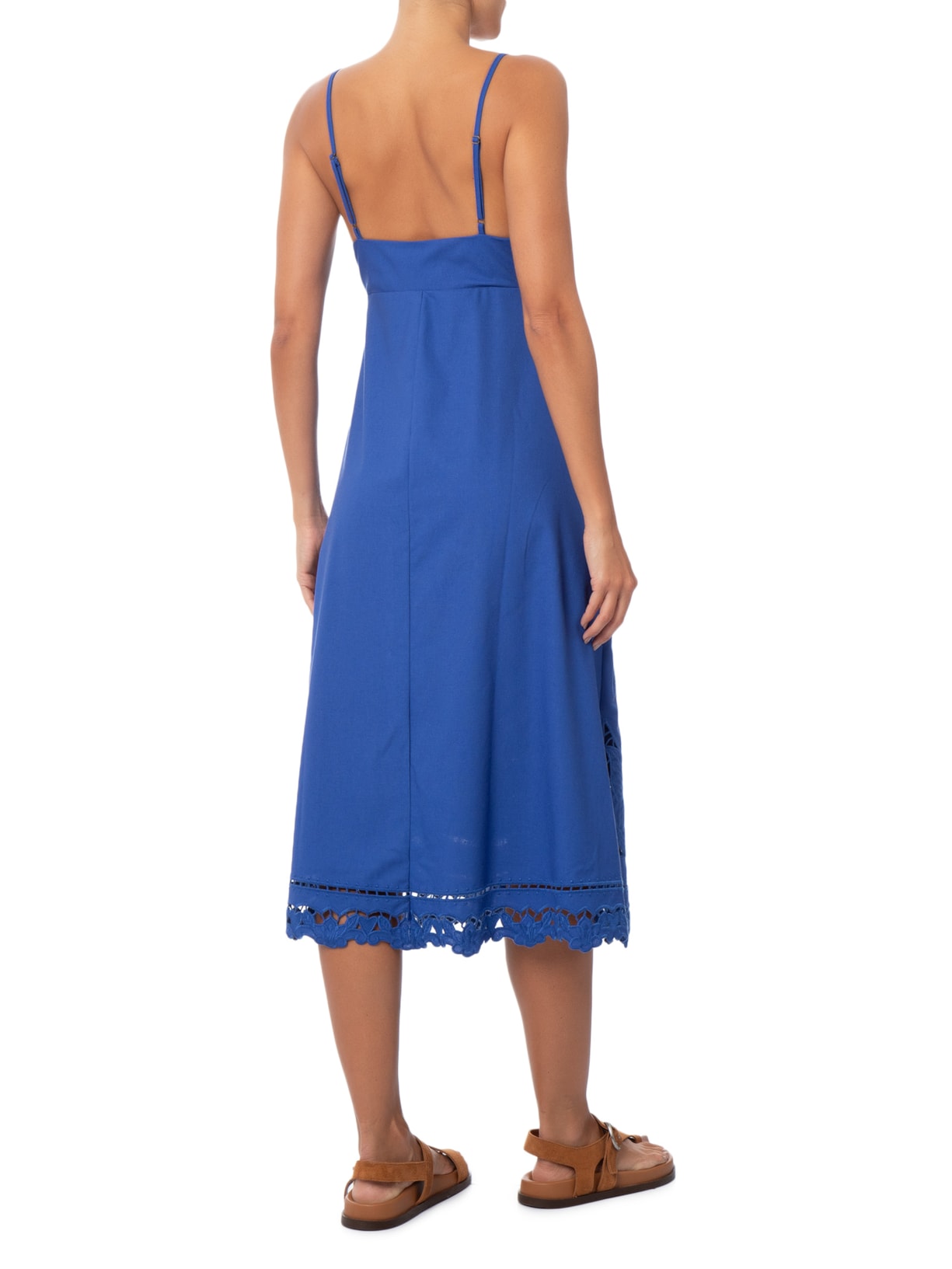 Vestido Artesanal Richelieu Florie Azul Farm