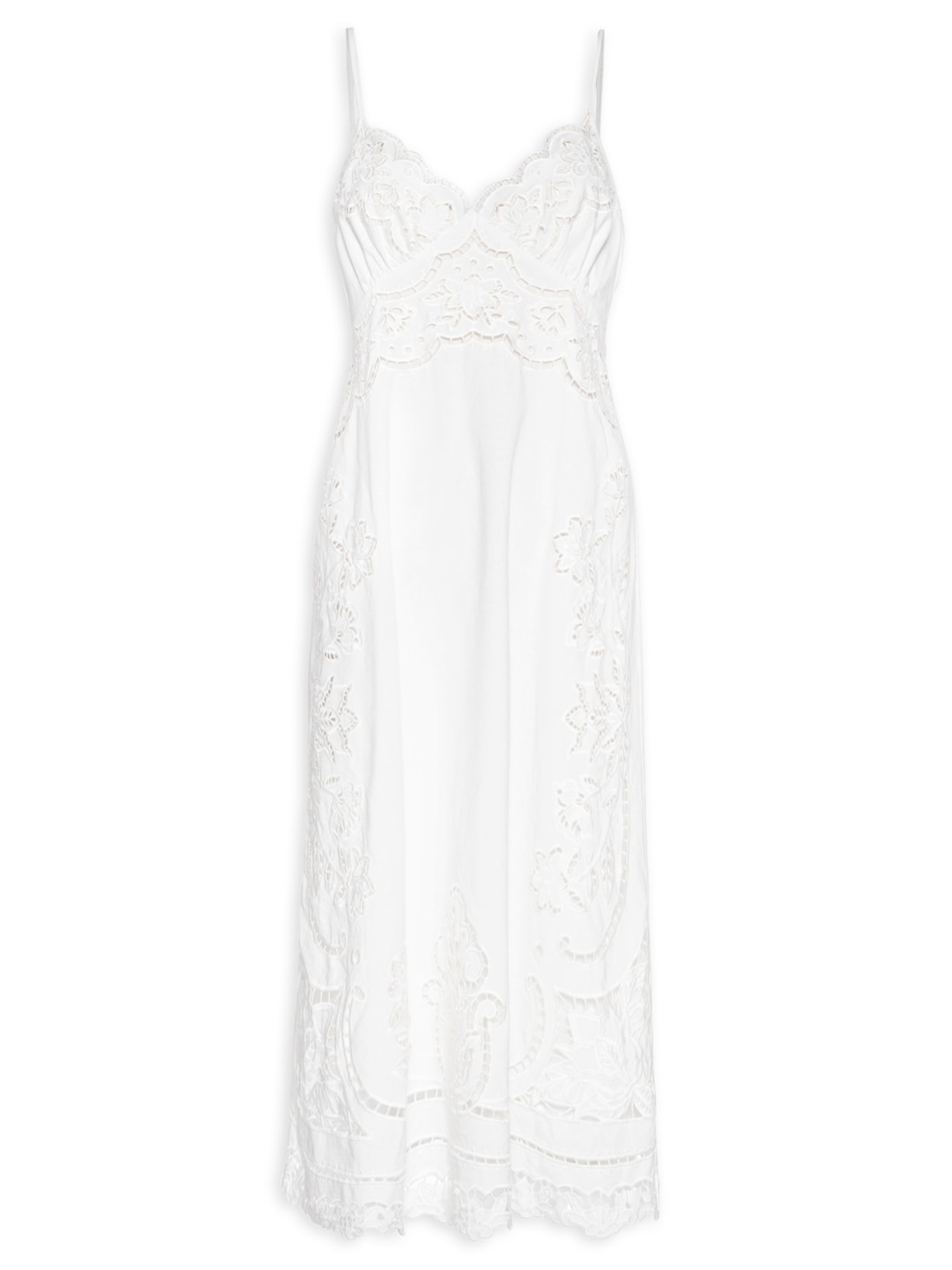 Vestido Artesanal Richelieu Florie Branco Farm