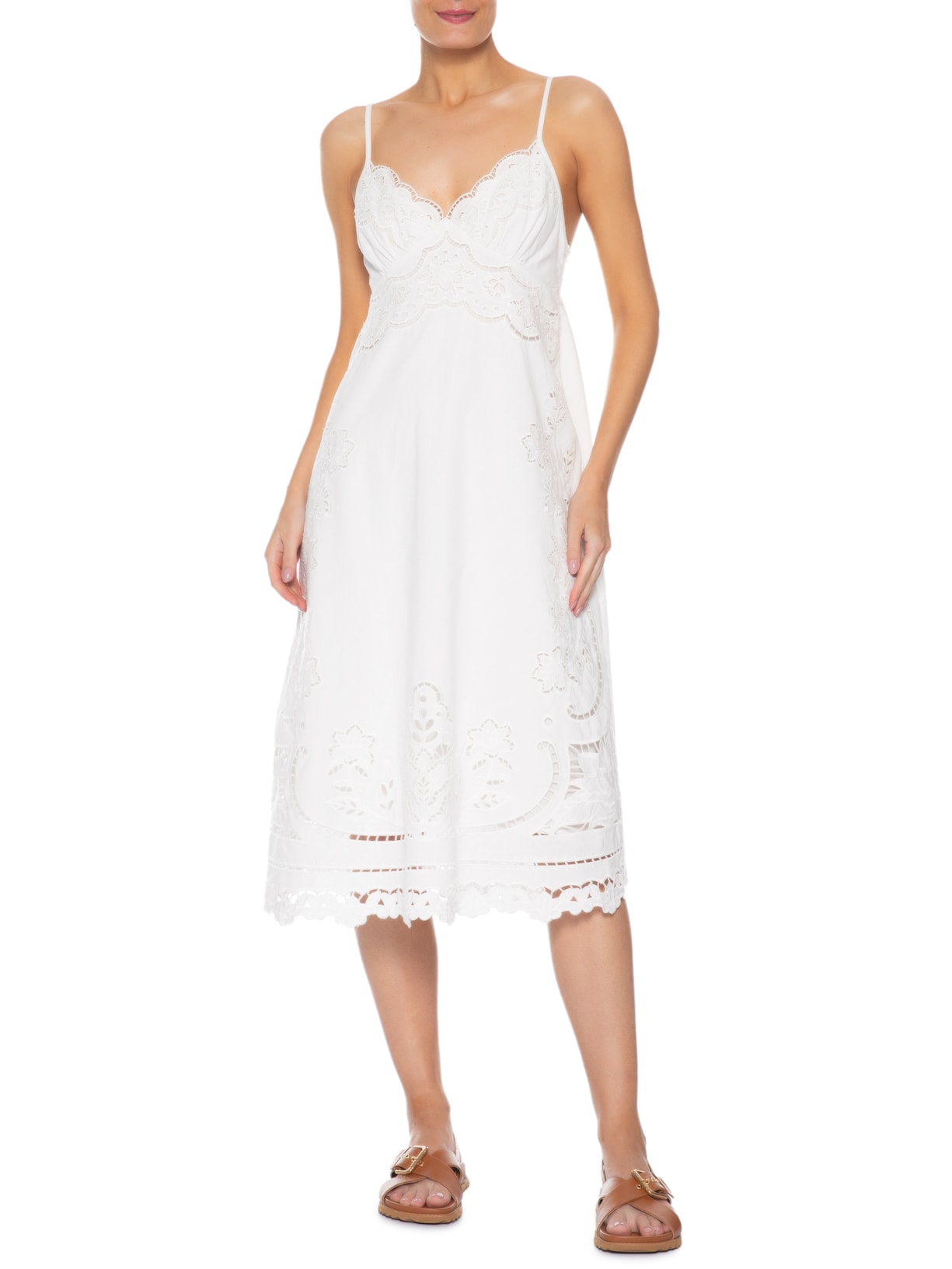 Vestido Artesanal Richelieu Florie Branco Farm