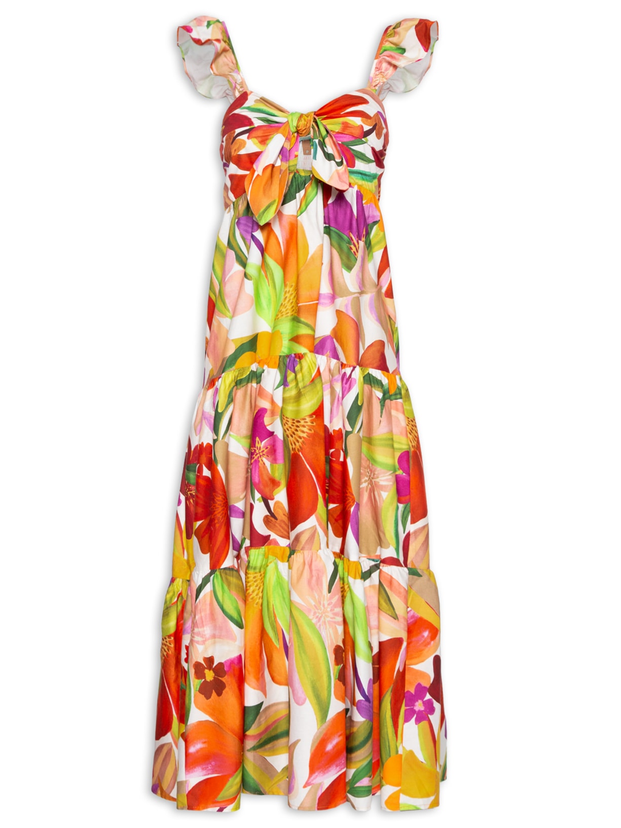 Vestido Artsy Flor - Verde