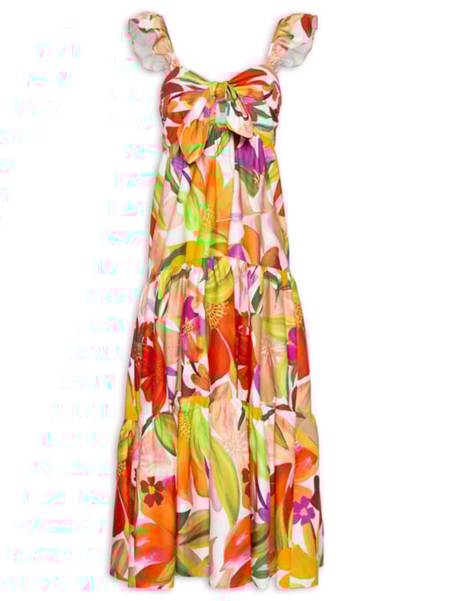 Vestido Artsy Flor - Verde