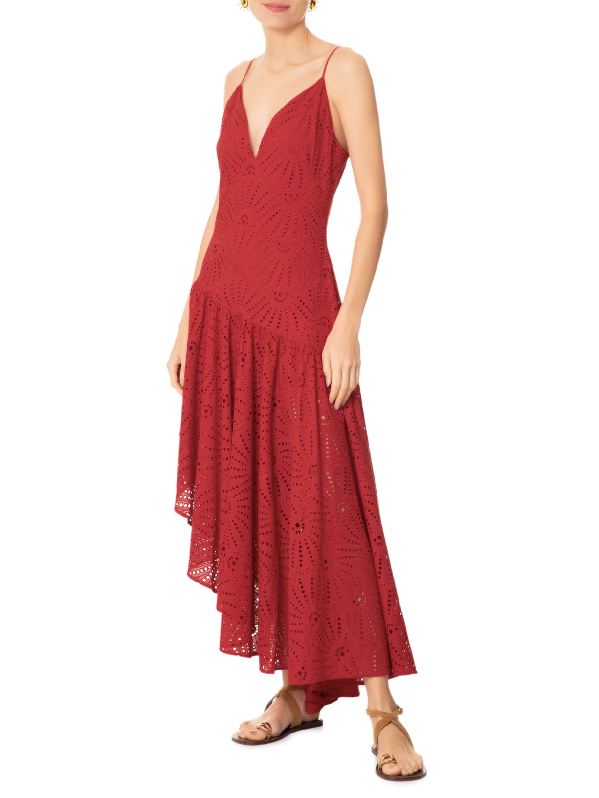 Vestido Assimétrico Laise Banana Vermelho Farm