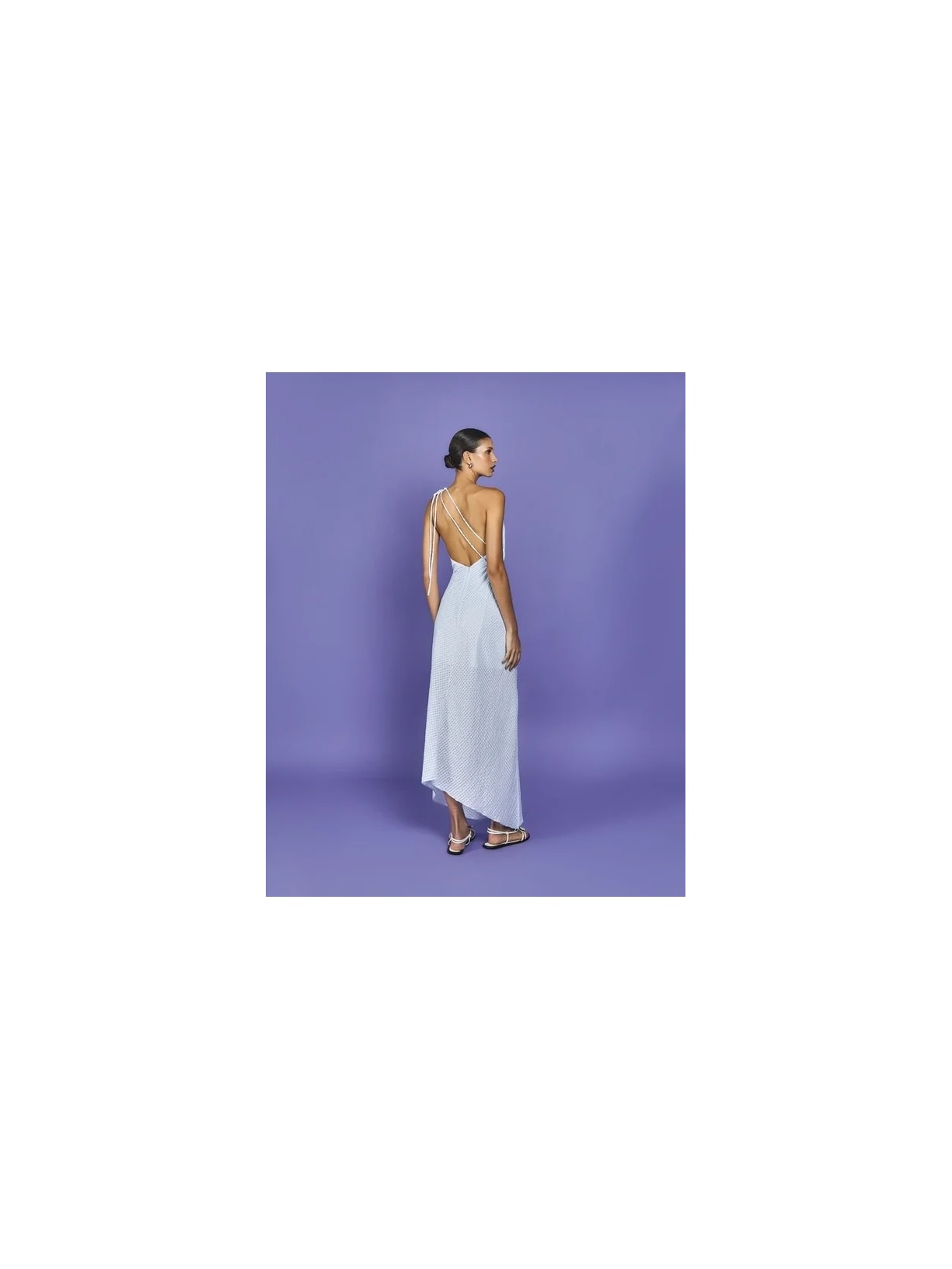 Vestido Assimétrico Mareh Laguna Azul Shop Ginger