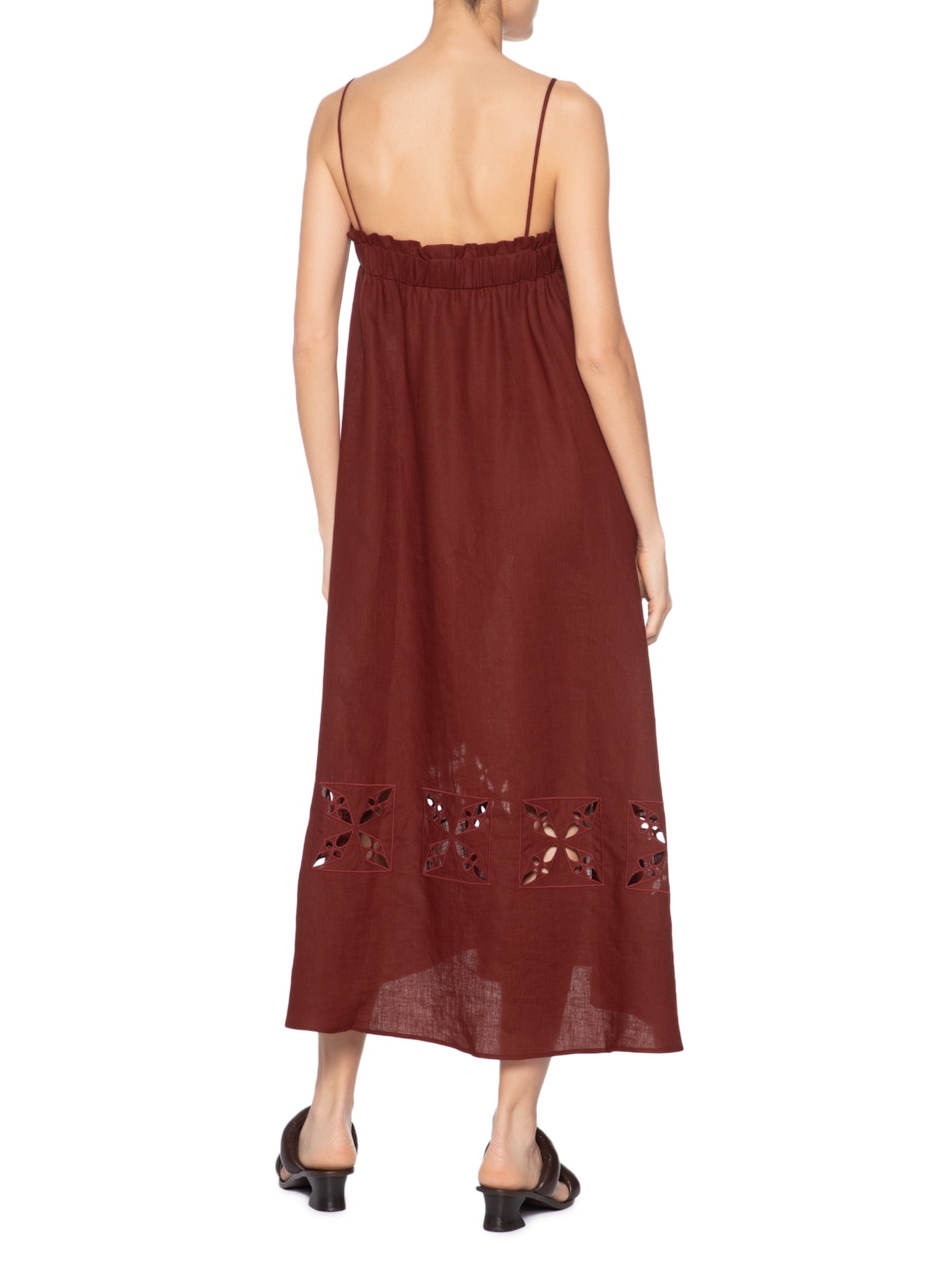 Vestido Asteróide Linho Vinho A.niemeyer