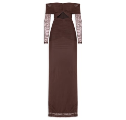 Vestido Aura - Marrom