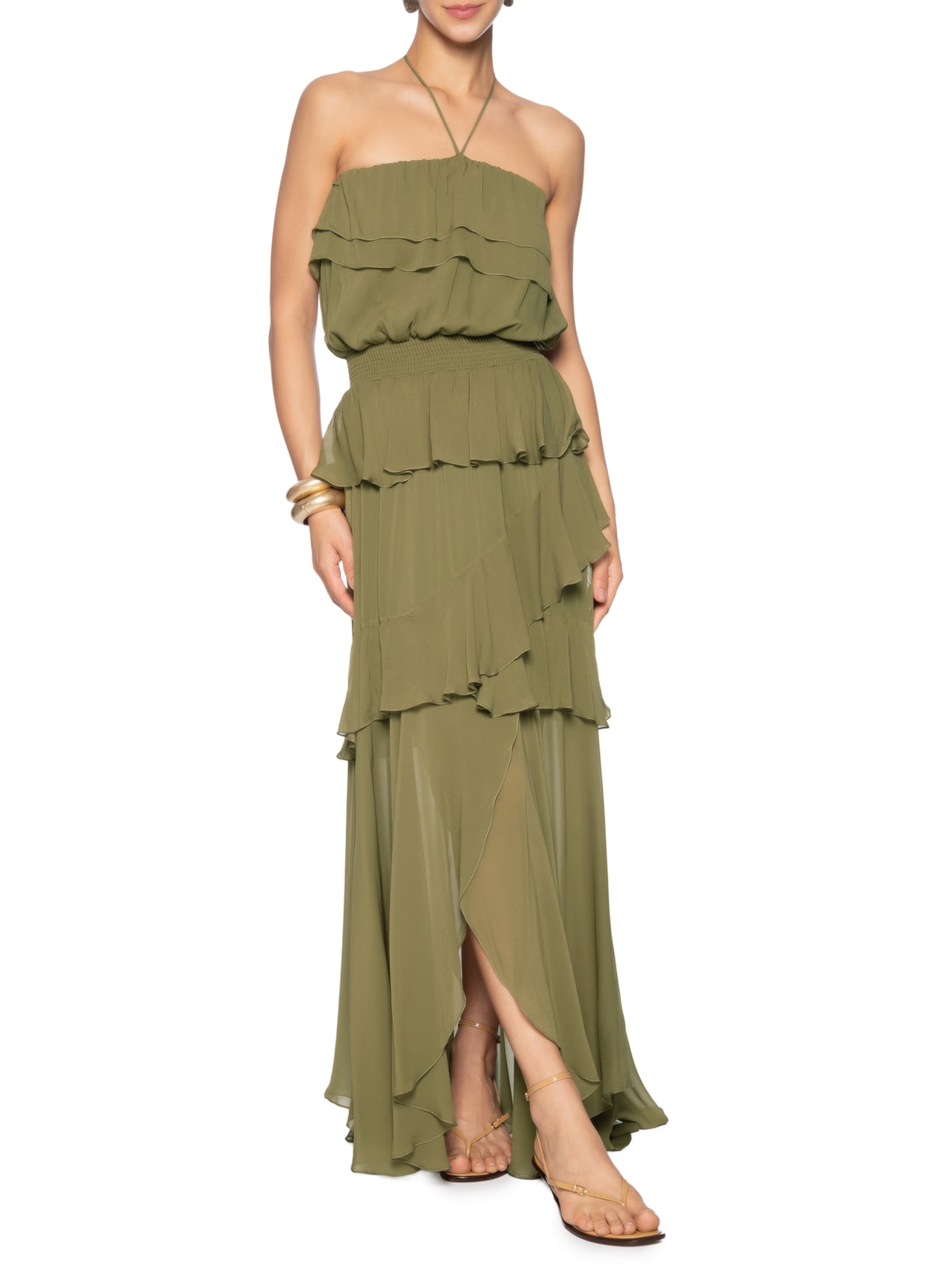 Vestido Avignon Verde Mixed