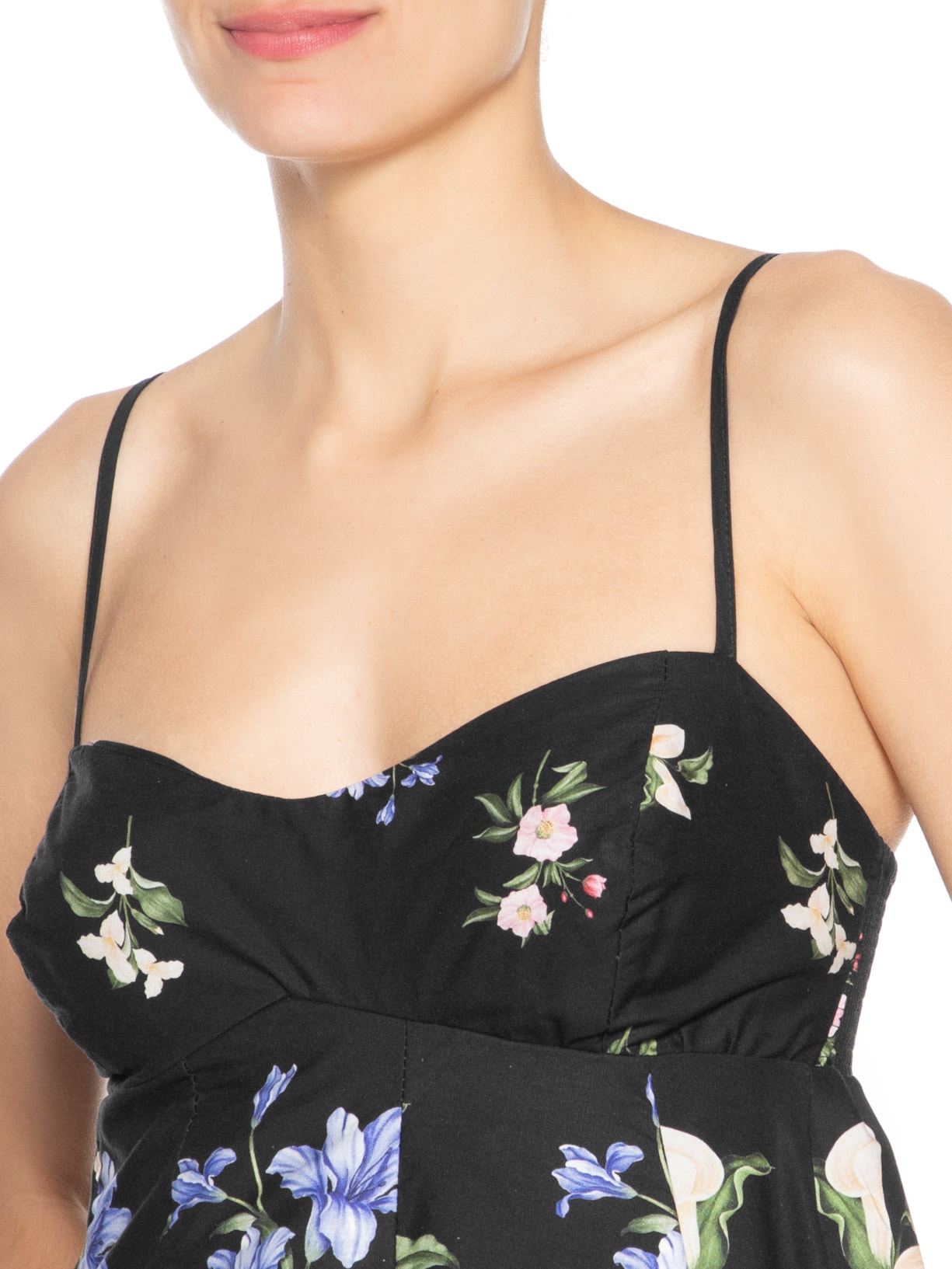 Vestido Balonê Água De Flor Preto Farm