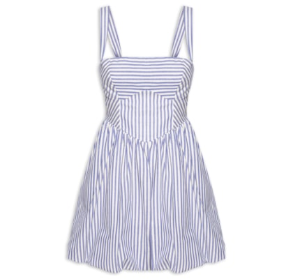 Vestido Balonê Listra Parnaioca - Azul