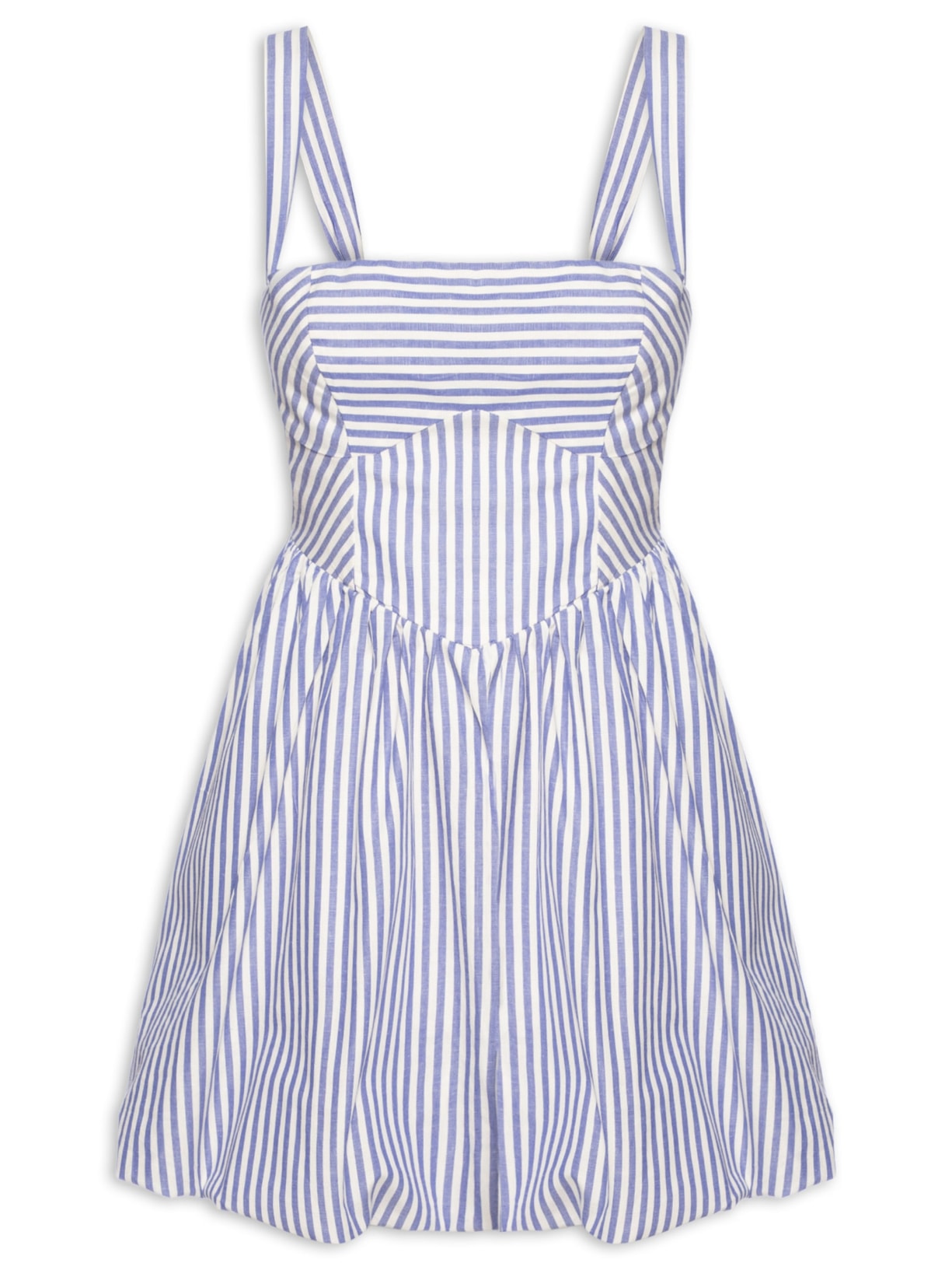 Vestido Balonê Listra Parnaioca - Azul