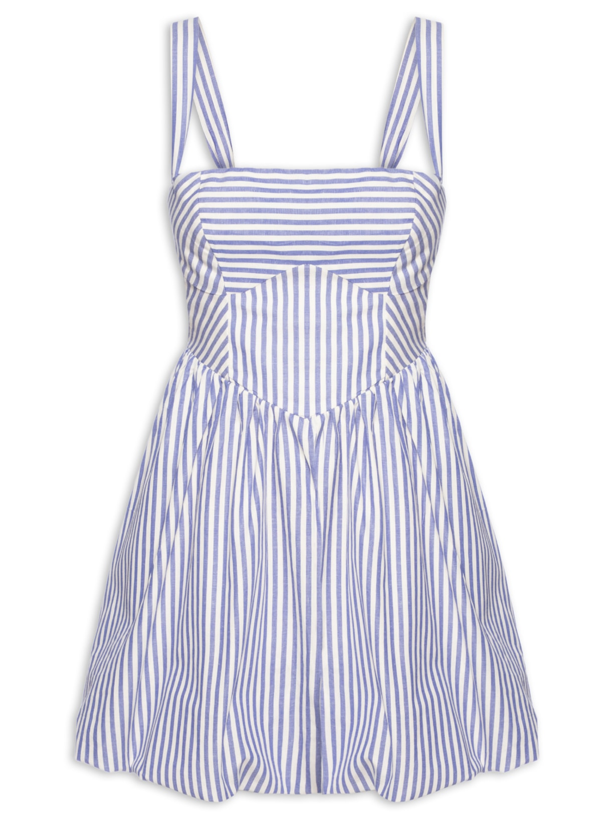 Vestido Balonê Listra Parnaioca - Azul