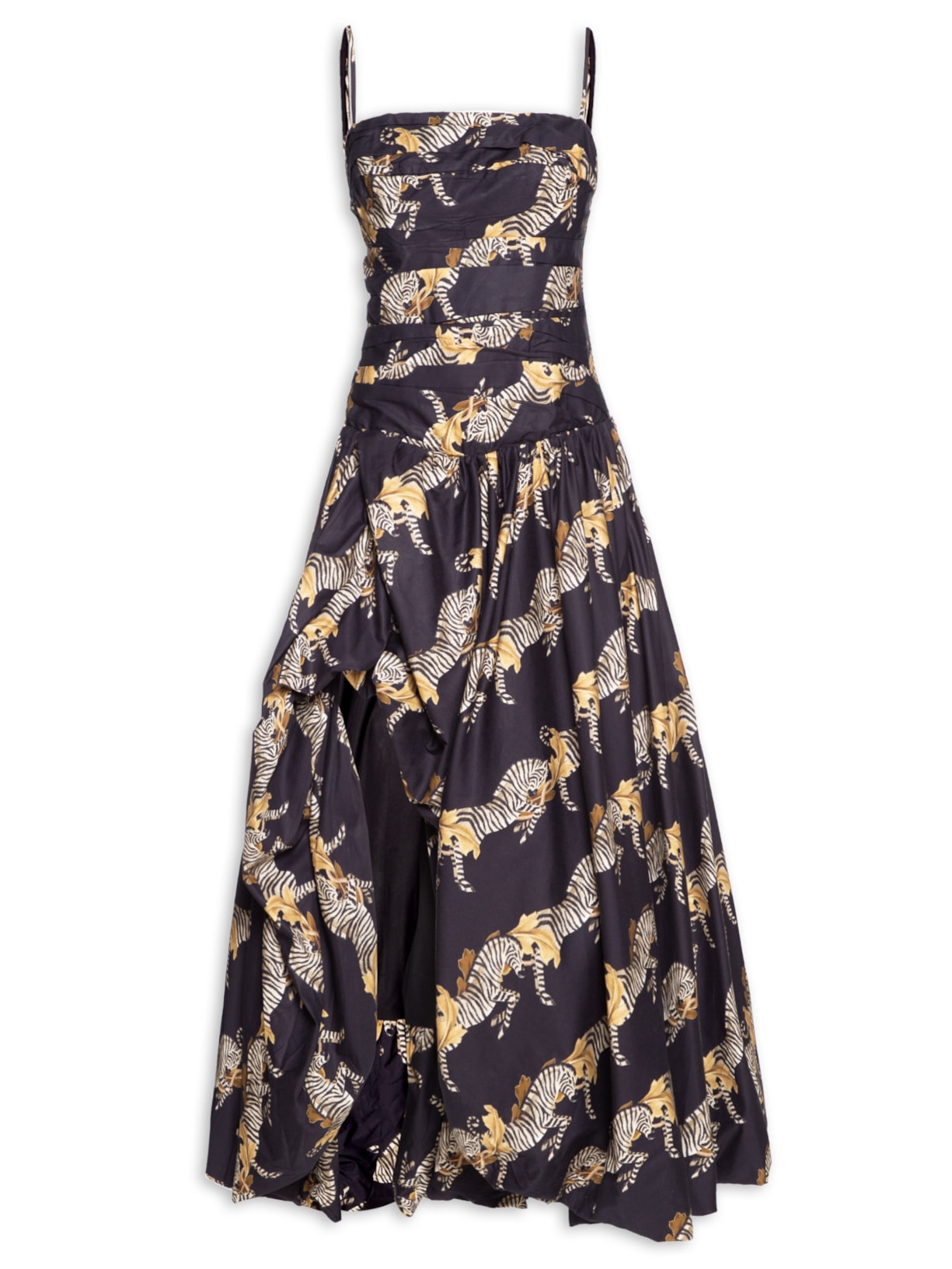 Vestido Balonê Zebra - Preto