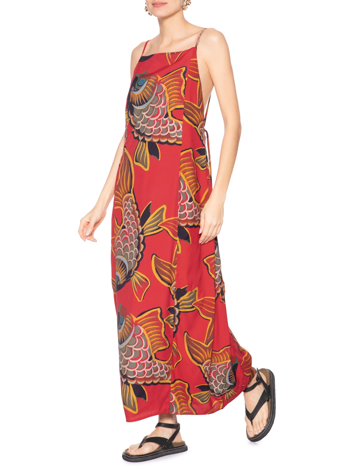 Vestido Baloon Peixe Red Vermelho Osklen