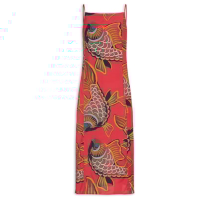 Vestido Baloon Peixe Red - Vermelho