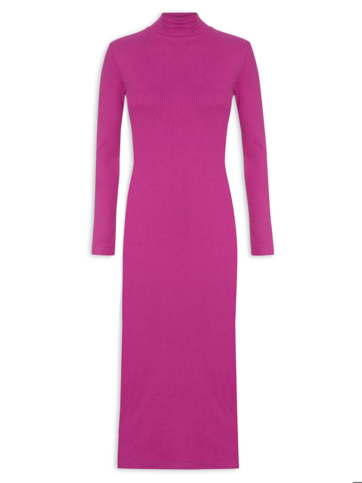 Vestido Basic Canelado - Rosa