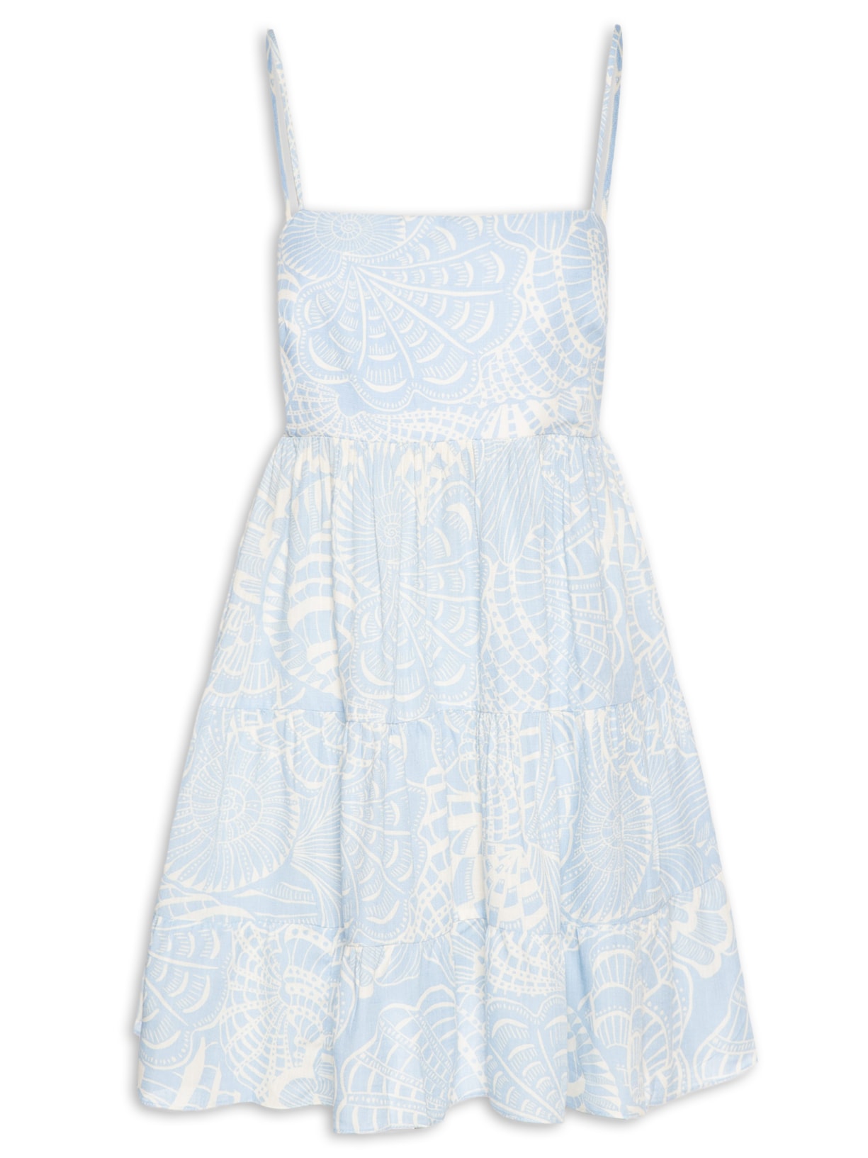 Vestido Bata Estampa Cristalina Azul Dress To