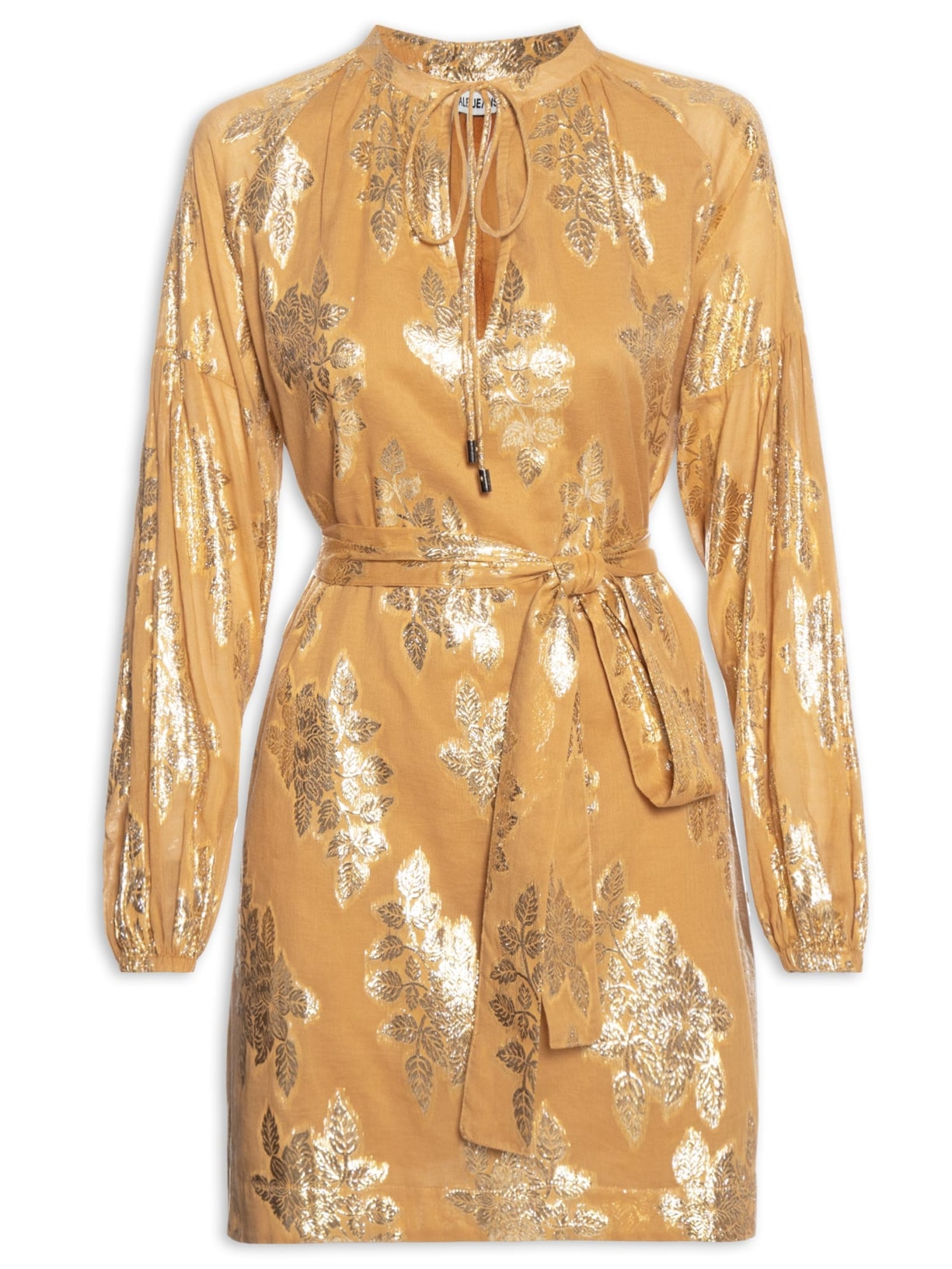 Vestido Bata Jacquard - Marrom