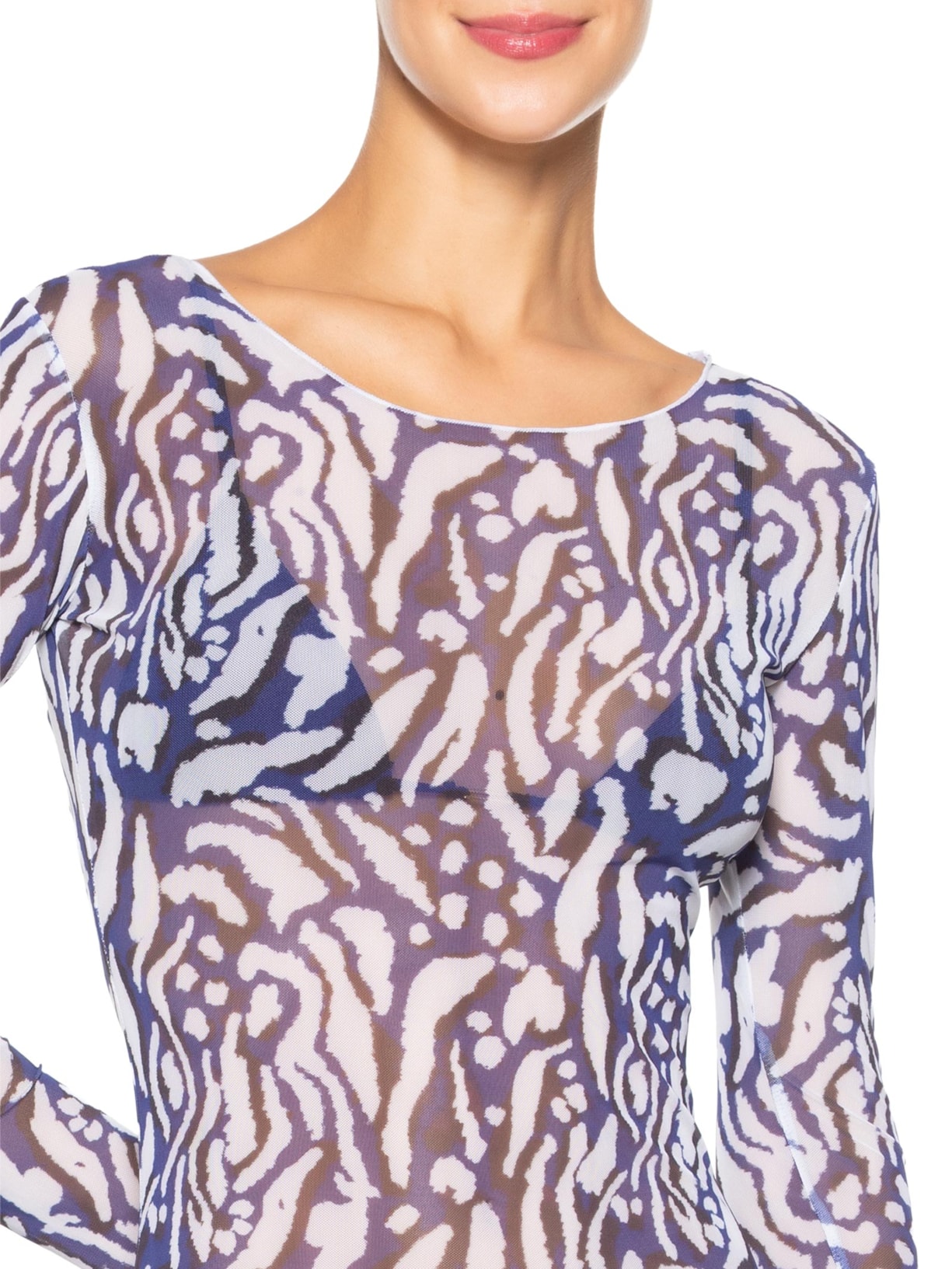 Vestido Beachwear Em Tule Azul Mktbeach