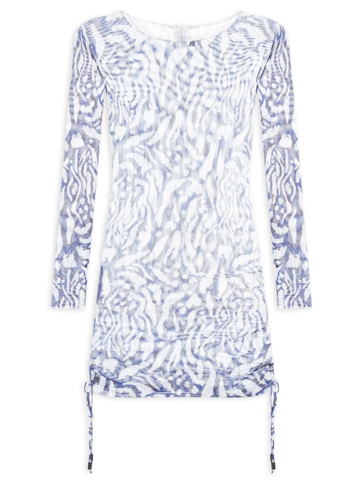 Vestido Beachwear Em Tule Azul Mktbeach