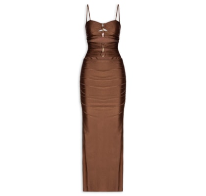 Vestido Beira-Mar - Marrom