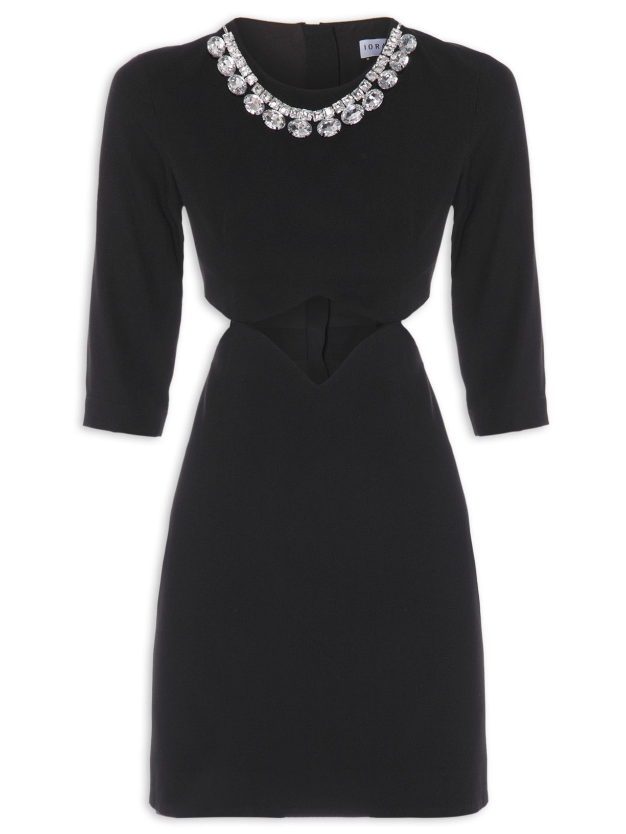 Vestido Beverly Cristais - Preto