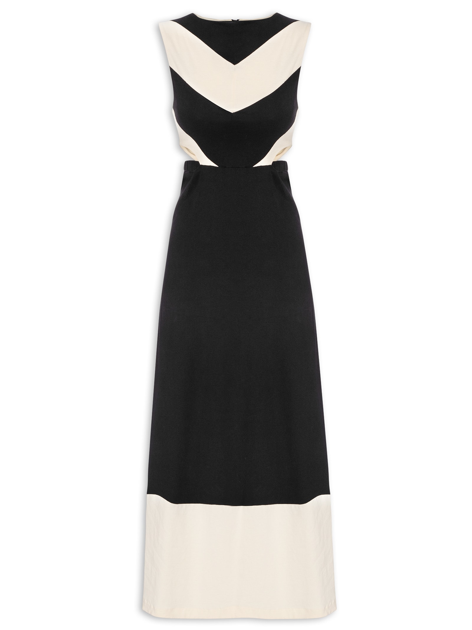 Vestido Bicolor - Dress To - Preto